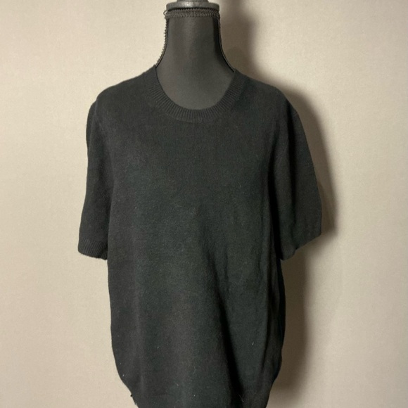 J. Crew Black Short Sleeve Sweater - Size L - Picture 2 of 6